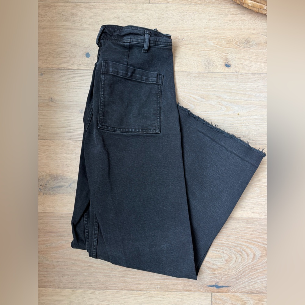 Zara Black Raw-Hem Jeans